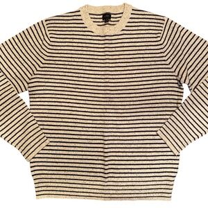 J.Crew mens navy striped crew neck sweater size medium